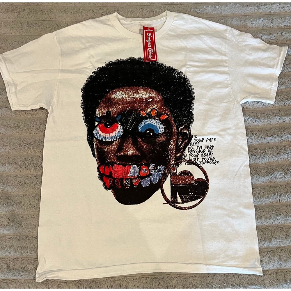 Headgear Classics Graphic Face T-Shirt White Men’s Large NWT Streetwear Tee